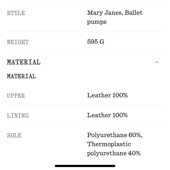 & Other Stories Mary - Jane Ballet Flats Perforated black leather Size 8 - Picture 10 of 10